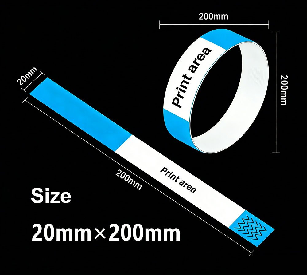 बच्चों के लिए थर्मल रिस्टबैंड 20 x 200 mm