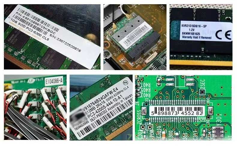 High-temperature resistant self-adhesive labels for PCBS